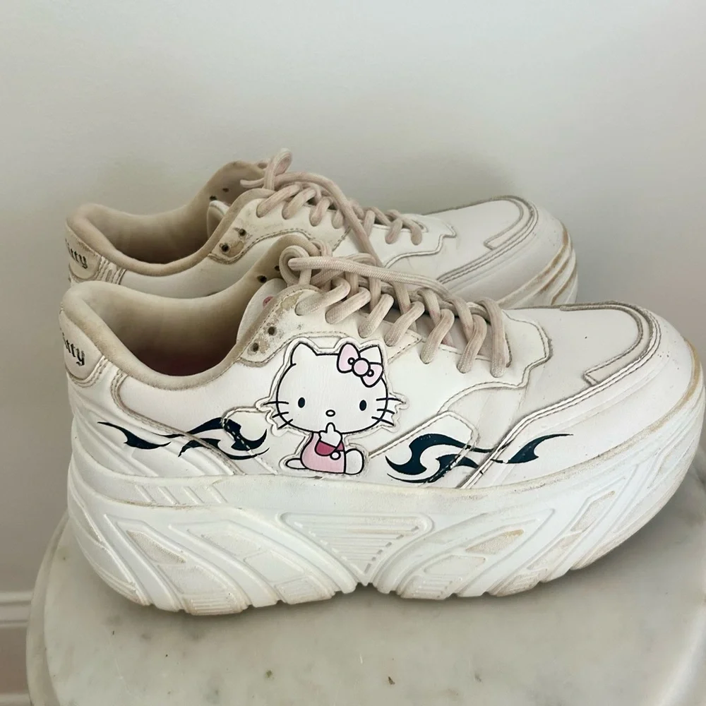 Hello Kitty x Berksha White Platform Sneakers